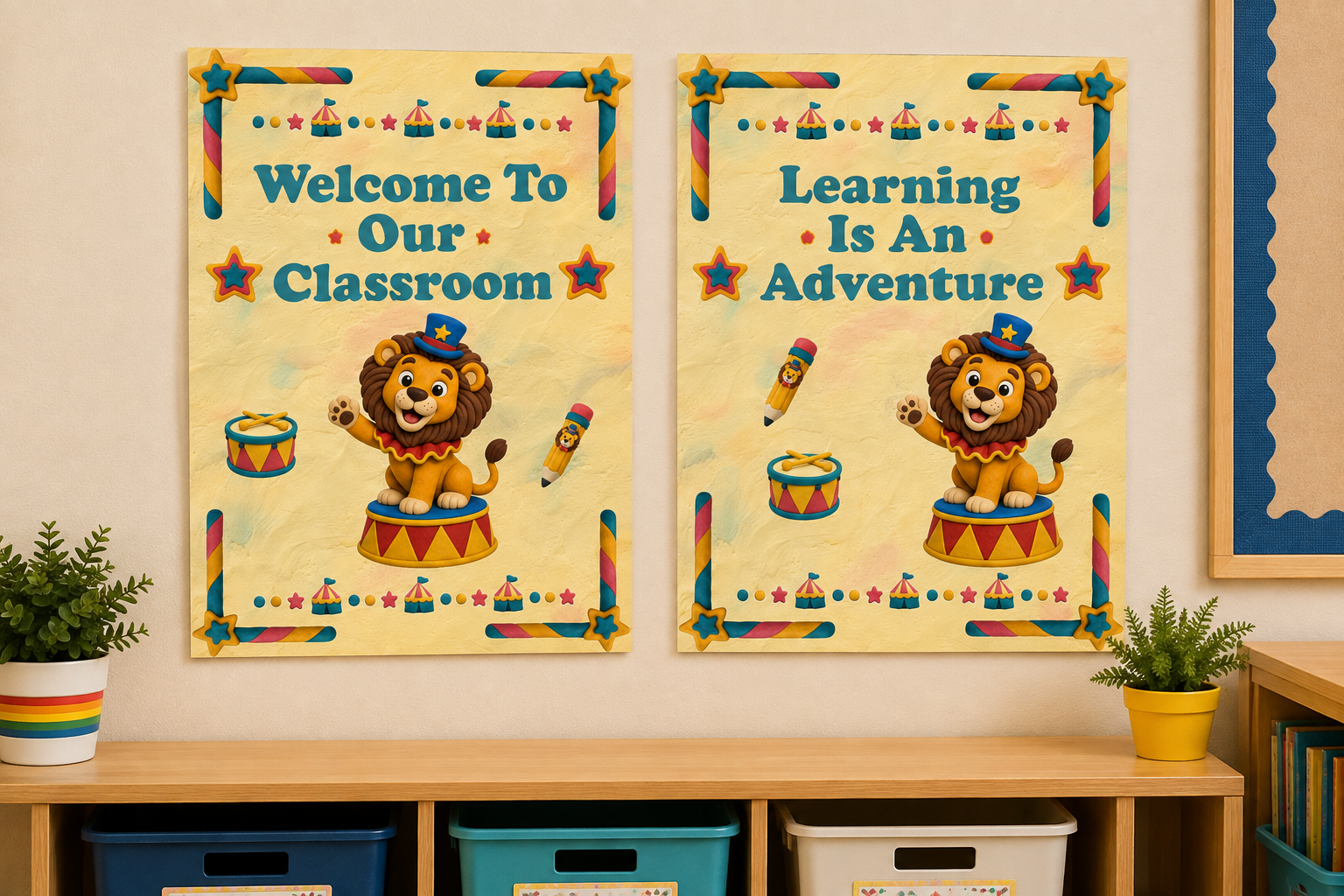 RoomCraft coordinated classroom posters and wall displays
